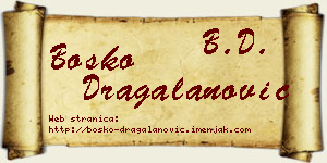 Boško Dragalanović vizit kartica